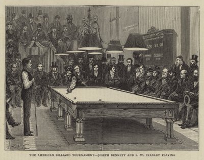 The American Billiard Tournament, Joseph Bennett and S W Stanley Playing by English School