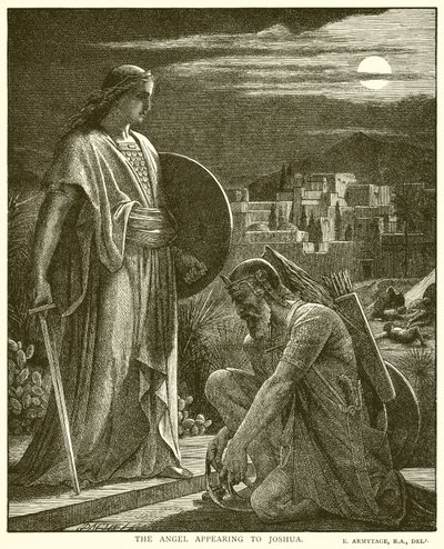 The Angel Appearing to Joshua by English School