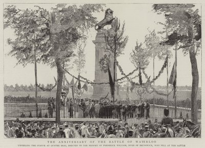 The Anniversary of the Battle of Waterloo by English School