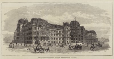 The Army and Navy Buildings of the United States Government, Washington by English School