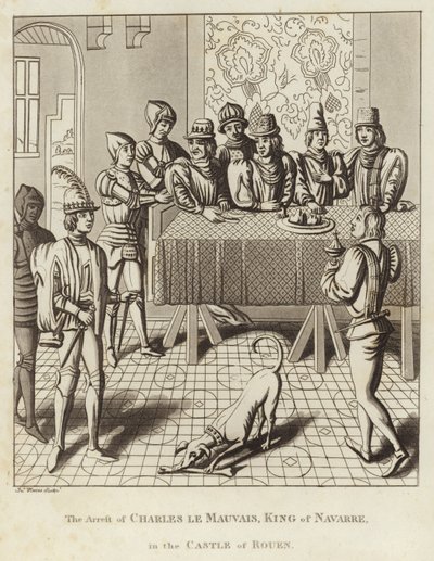 The Arrest of Charles le Mauvais, King of Navarre, in the Castle of Rouen by English School