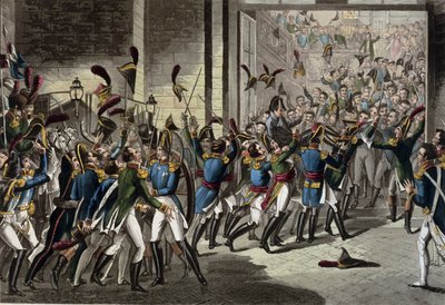 The Arrival of Napoleon (1769-1821) at the Tuileries on 20th March 1815 by English School