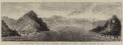 The Ashantee War, View of Aquidah, shelled by HMS 