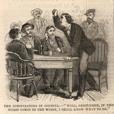 The Assassination of President Lincoln; The Conspirators in Council by English School