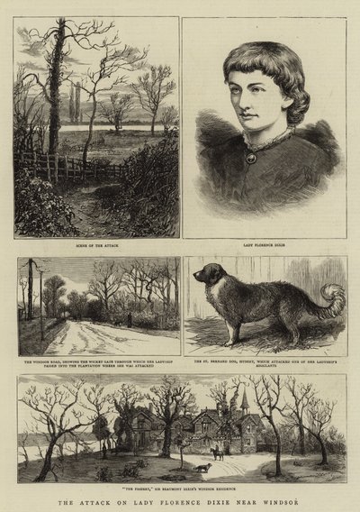 The Attack on Lady Florence Dixie near Windsor by English School