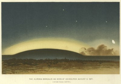 The Aurora Borealis as Seen at Edinburgh, 6 August 1871 by English School