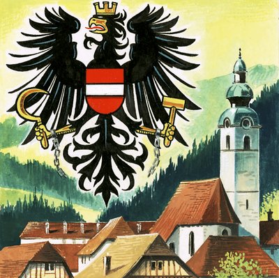 The Austrian Eagle, emblem of Austria by English School