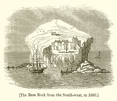 The Bass Rock from the South-West, in 1660 by English School
