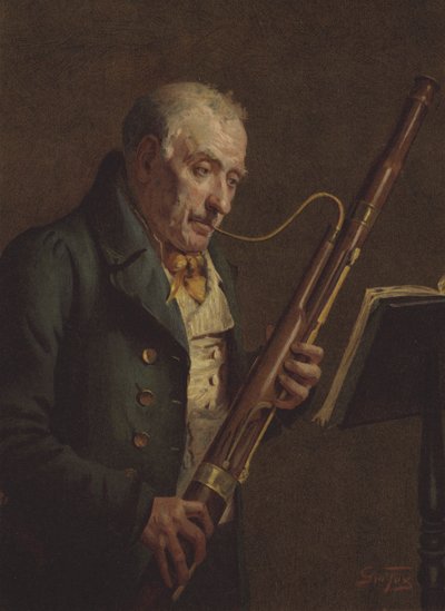 The Bassoon Player by English School