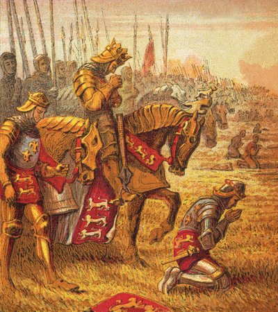 The Battle of Agincourt by English School