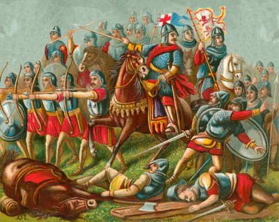 The Battle of Hastings by English School