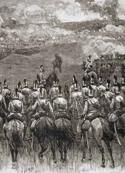 The Battle of Königgrätz aka the Battle of Sadowa, Sadová, or Hradec Králové, near Sadová, Bohemia by English School