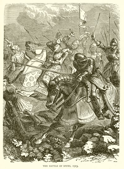 The Battle of Spurs, 1513 by English School