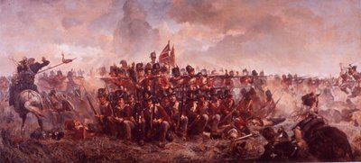 The Battle of Waterloo by English School