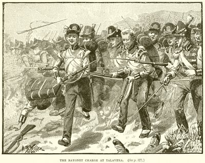 The Bayonet Charge at Talavera by English School
