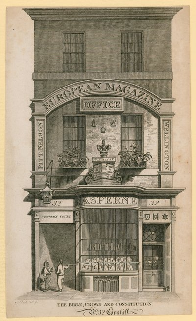 The Bible, Crown and Constitution, Cornhill, London by English School
