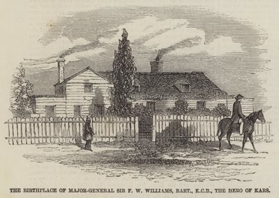 The Birthplace of Major-General Sir F W Williams, Baronet, KCB, the Hero of Kars by English School