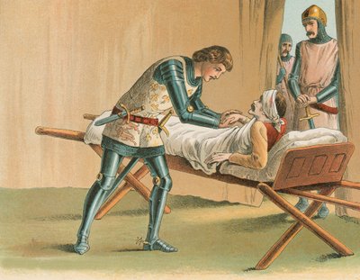 The Black Prince and Lord James Audley by English School