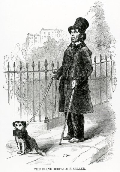 The Blind Boot-Lace Seller, c.1840 by English School
