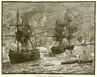 The Bombardment of Alexandria, 1882 by English School