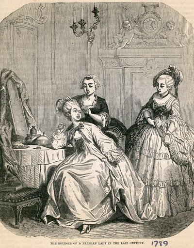 The Boudoir of a Parisian Lady in the Last Century, 1789 by English School