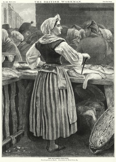 The Boulogne Fish-Wife (engraving) by English School