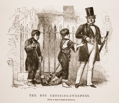 The Boy-Crossing Sweepers, from the daguerreotype by Richard Beard, illustration from London Labour and London Poor by Henry Mayhew, pub. 1862 by English School