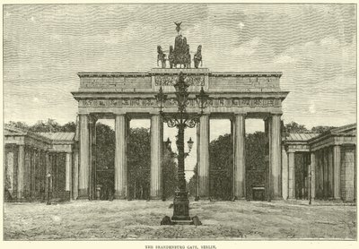 The Brandenburg Gate, Berlin, 1870 by English School