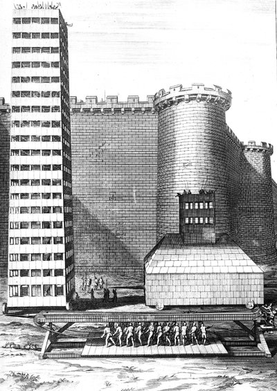 The Brick Tower and Musculus at the Siege of Marseilles, engraved by Cornelis Huyberts, illustration from Caesars Commentaries translated into English by William Duncan, published 1753 by English School