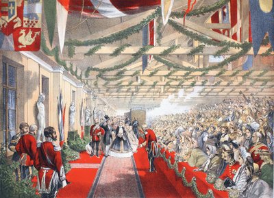 The Bricklayers Arms Station, 7th March 1863, from A Memorial of the Marriage of Edward VII and Alexandra of Denmark by English School