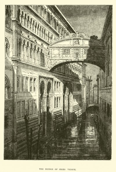 The Bridge of Sighs, Venice by English School