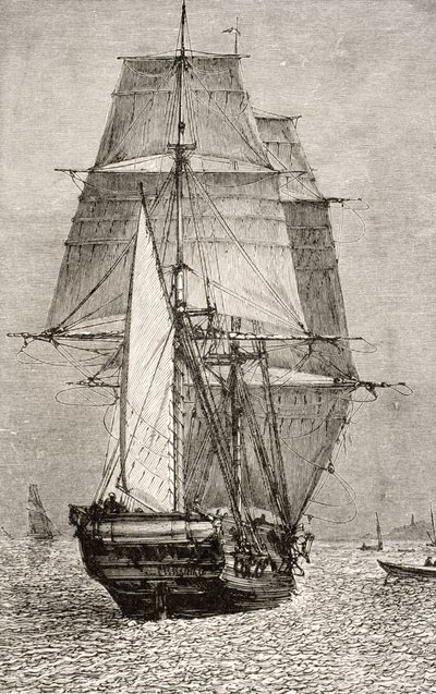 The Brig HMS Beagle, from 