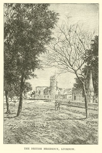 The British Residency, Lucknow by English School