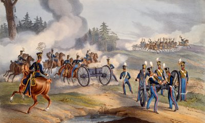 The British Royal Artillery Preparing for Battle, 1835 by English School