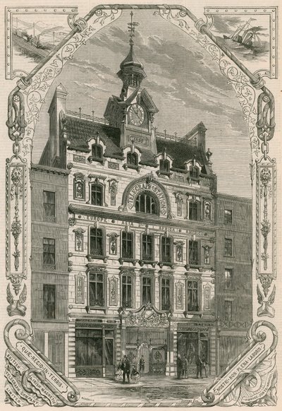 The British and Irish Magnetic Telegraph Companys Offices, Threadneedle Street, London by English School
