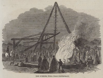 The Burning Well near Pontefract by English School