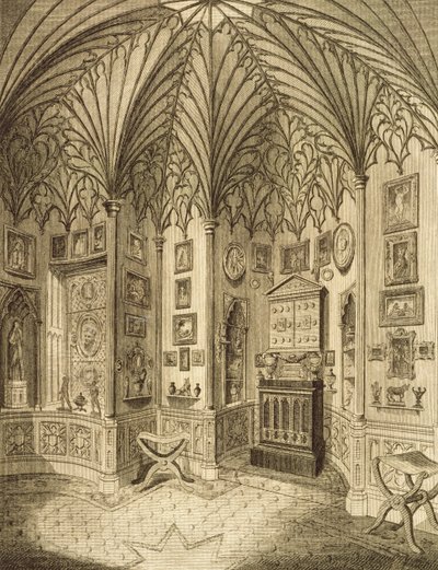 The Cabinet, engraved by T. Morris, from Description of Strawberry Hill by Horace Walton, 1784 by English School
