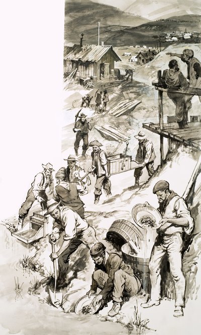 The Californian Gold Rush by English School