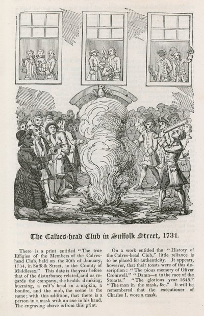 The Calves Head Club in Suffolk Street, 1734 by English School