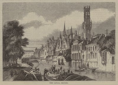 The Canal, Bruges by English School