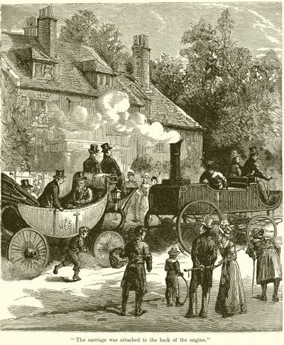 The Carriage was attached to the Back of the Engine by English School