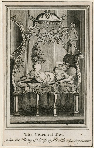 The Celestial Bed, with the Rosy Goddess of Health Reposing Thereon by English School
