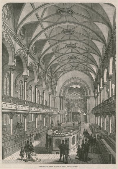The Central Jewish Synagogue, Great Portland Street, London by English School