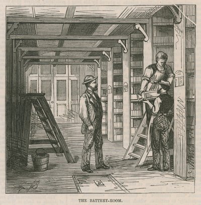 The Central Post Office Telegraph Establishment: The Battery Room by English School