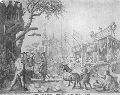 The Chevaliers Market, or Highland Fair, published by George Bickham the Younger, 1745 by English School