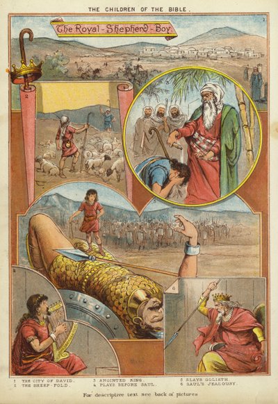 The Children of the Bible: The Royal Shepherd Boy by English School