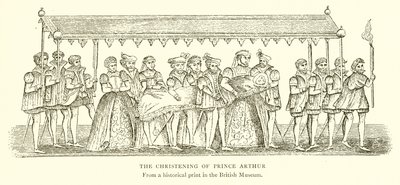 The Christening of Prince Arthur by English School