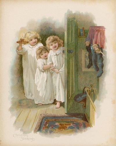 The Christmas Stockings by English School