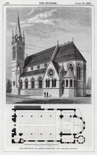 The Church of All Saints, Plymouth by English School