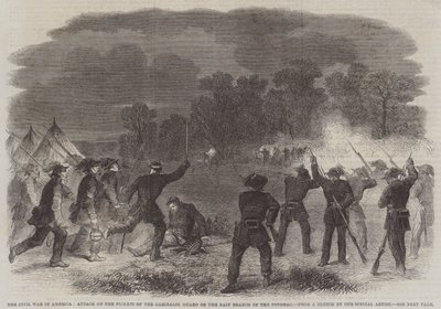 The Civil War in America, Attack on the Pickets of the Garibaldi Guard on the East Branch of the Potomac by English School